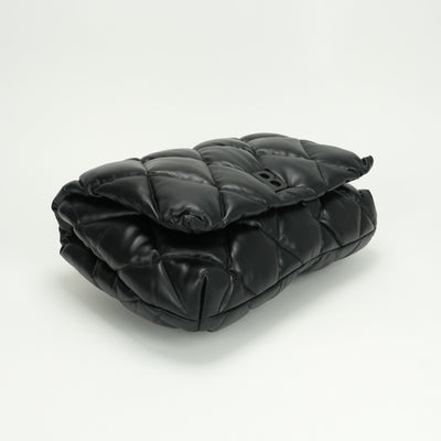 バレンシアガ BALENCIAGA TOUCH PUFFY キルティング バッグ クラッチバッグ セカンドバッグ レザー ブラック black 黒