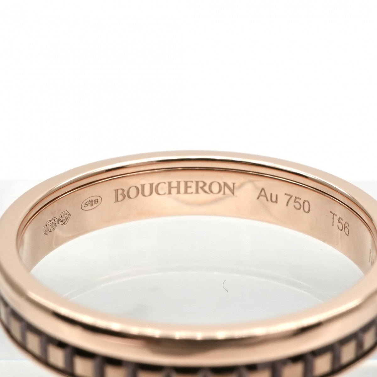 BOUCHERON BOUCHERON Quatre Classic Ring Half Quatre ring Pink gold brown PVD quatre classic ring ring 750PG pink gold pink gold