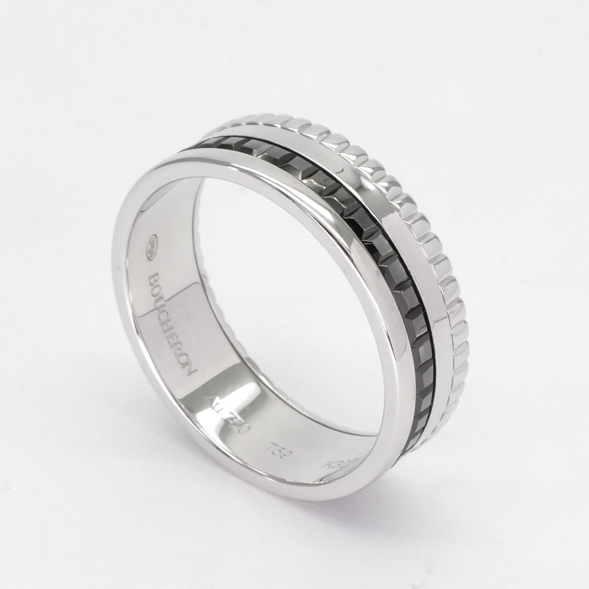 BOUCHERON BOUCHERON Cattle Black Ring Small Cattle Black Small Quatre Black Edition Ring 750WG Silver Black Quatre ring White gold