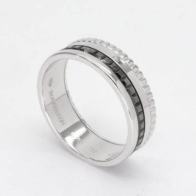 BOUCHERON BOUCHERON Cattle Black Ring Small Cattle Black Small Quatre Black Edition Ring 750WG Silver Black Quatre ring White gold