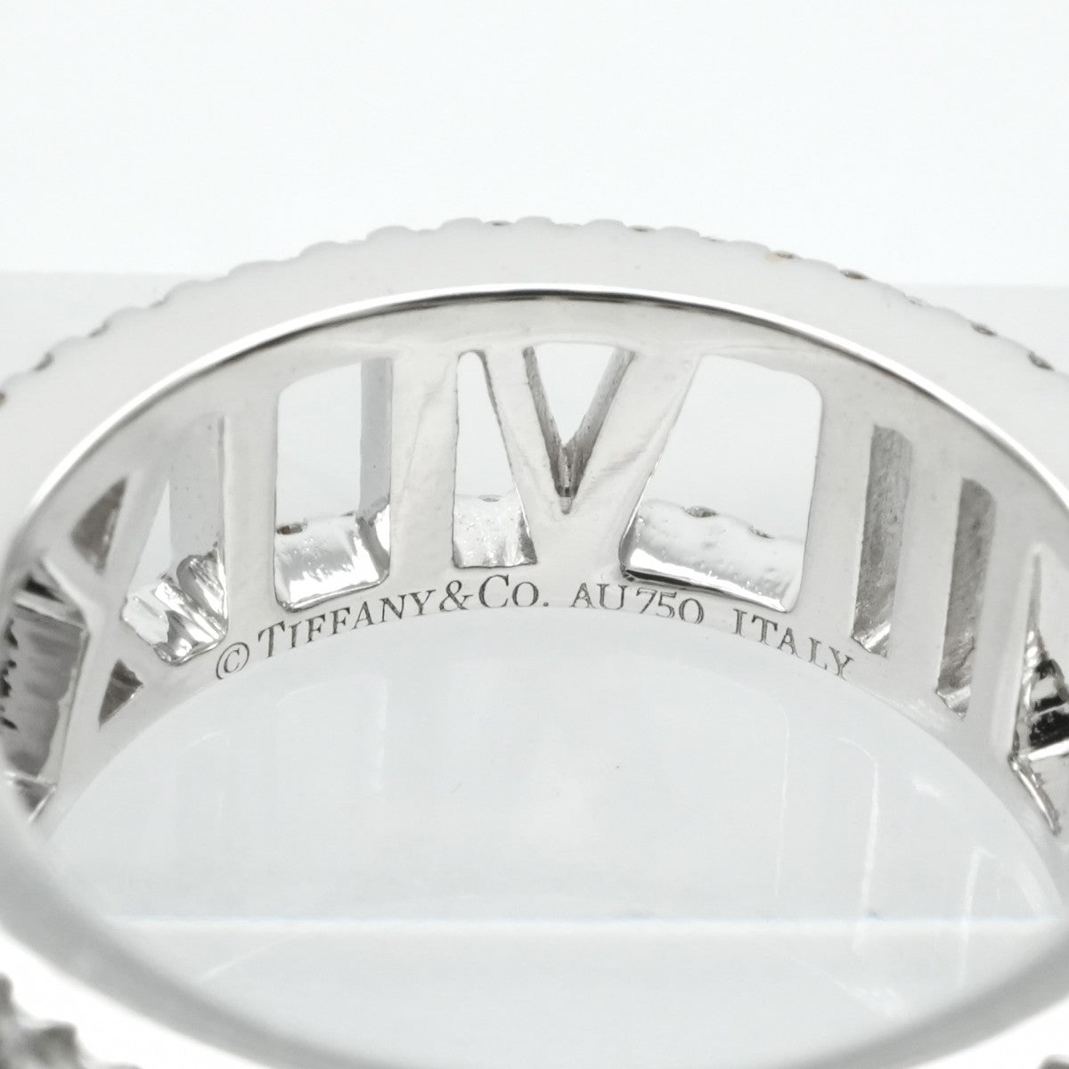 Tiffany & Co. TIFFANY&Co. Diamond Ring Diamond Ring OEAUPun Atlas Ring 750WG Silver White Gold Diamond Full Diamond