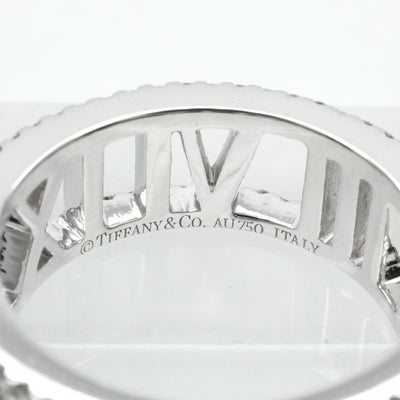 Tiffany & Co. TIFFANY&Co. Diamond Ring Diamond Ring OEAUPun Atlas Ring 750WG Silver White Gold Diamond Full Diamond