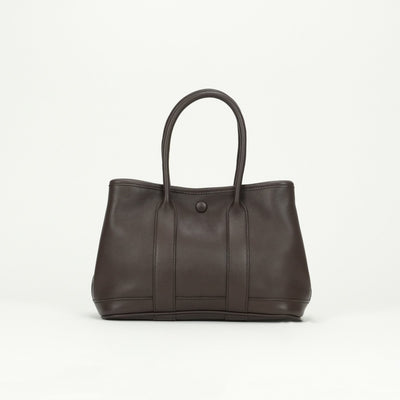 HERMES HERMES Garden Twilly TTPM Garden twilly TTPM Garden party Garden party Bag Tote Bag Swift Havana Havana Brown Brown Silver Metal Fittings Vo Swift