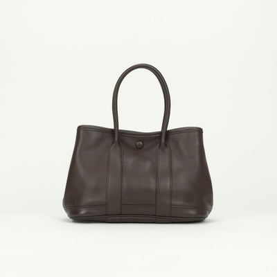 HERMES HERMES Garden Twilly TTPM Garden twilly TTPM Garden party Garden party Bag Tote Bag Swift Havana Havana Brown Brown Silver Metal Fittings Vo Swift