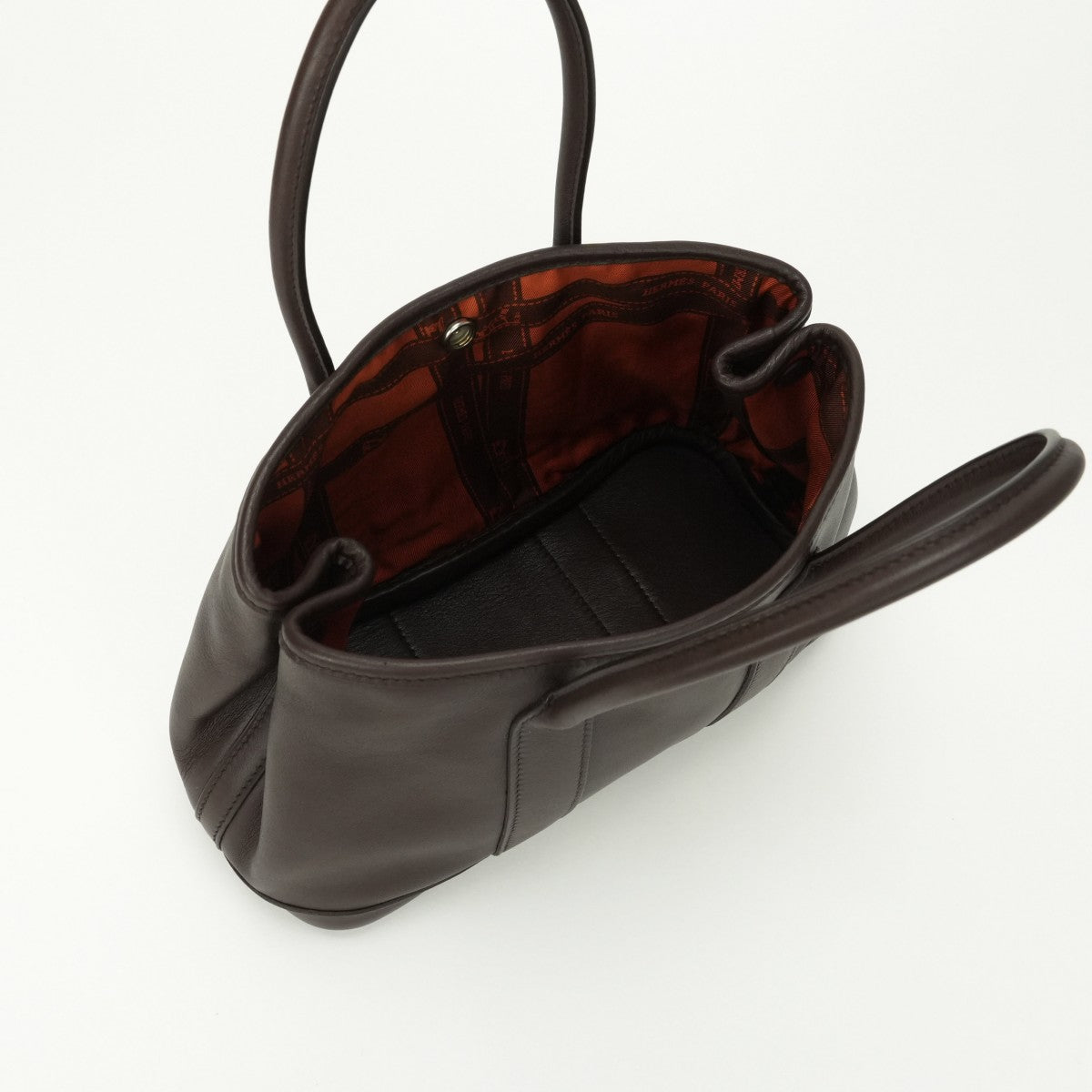 HERMES HERMES Garden Twilly TTPM Garden twilly TTPM Garden party Garden party Bag Tote Bag Swift Havana Havana Brown Brown Silver Metal Fittings Vo Swift