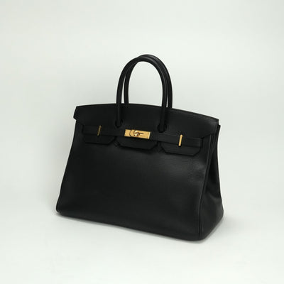 エルメス HERMES バーキン35 バーキン 35 バッグ トートバッグ アルデンヌ ノワール Noir ブラック Black 黒 ゴールド金具 ハンドバッグ