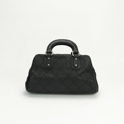 CHANEL 샤넬 Matelasse wild stitch Matelass? 와일드 스티치 백 토트 백 캐비어 스킨 블랙 블랙 실버 피팅 코코 마크 핸드백