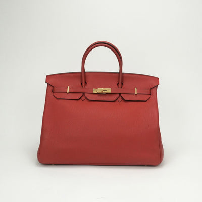 エルメス HERMES バーキン40 バーキン 40 バッグ トートバッグ トゴ ヴァーミリオン Vermilion レッド Red 赤 ゴールド金具 ハンドバッグ