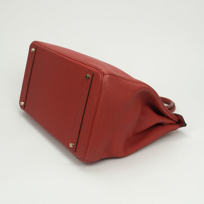 エルメス HERMES バーキン40 バーキン 40 バッグ トートバッグ トゴ ヴァーミリオン Vermilion レッド Red 赤 ゴールド金具 ハンドバッグ