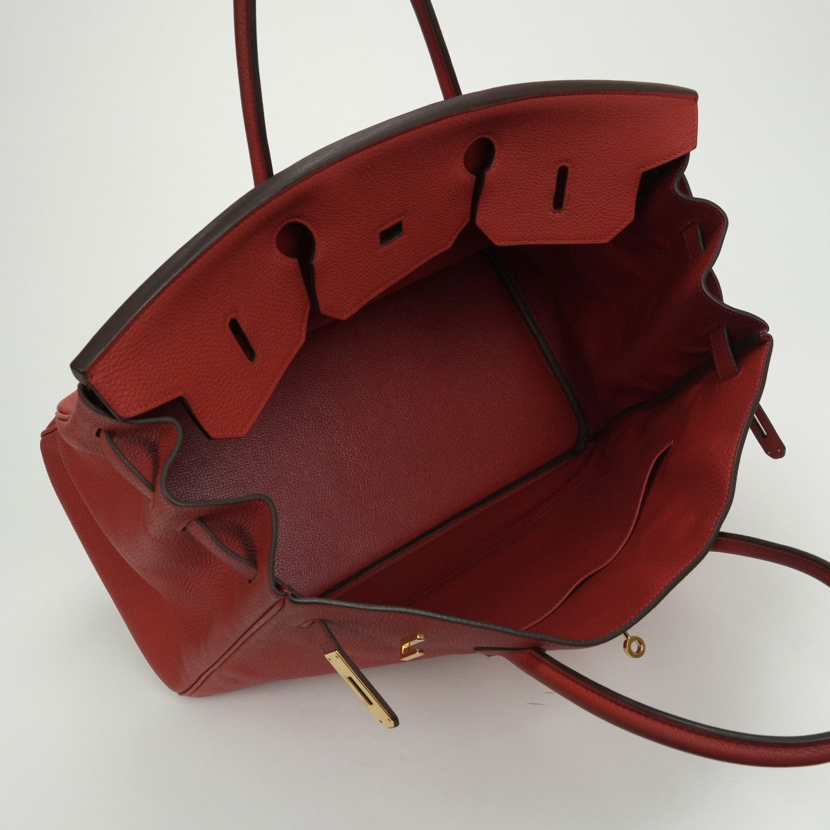 エルメス HERMES バーキン40 バーキン 40 バッグ トートバッグ トゴ ヴァーミリオン Vermilion レッド Red 赤 ゴールド金具 ハンドバッグ