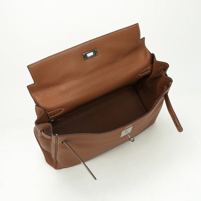 HERMES HERMES Kelly 35 Kelly 35 Bag, Tote Bag, Shoulder Bag, Toryon Clemence, Gold, Brown, Silver Fittings