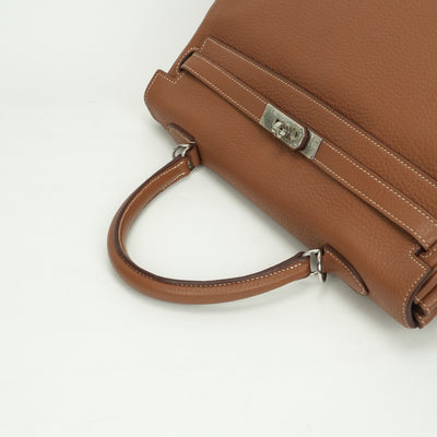 HERMES HERMES Kelly 35 Kelly 35 Bag, Tote Bag, Shoulder Bag, Toryon Clemence, Gold, Brown, Silver Fittings