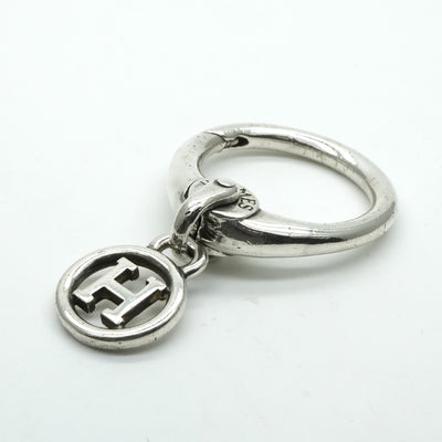 HERMES HERMES Other 925 Silver Vintage H Logo Key Ring Bag Charm