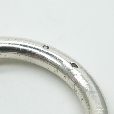 HERMES HERMES Other 925 Silver Vintage H Logo Key Ring Bag Charm