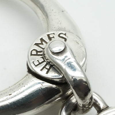 HERMES HERMES Other 925 Silver Vintage H Logo Key Ring Bag Charm