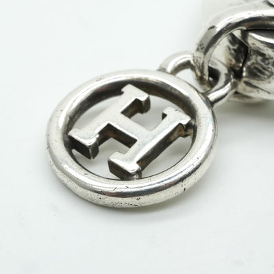 HERMES HERMES Other 925 Silver Vintage H Logo Key Ring Bag Charm