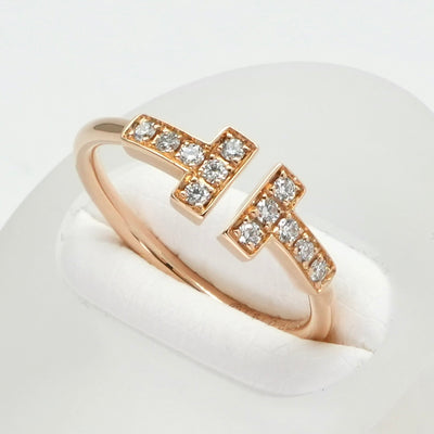 Tiffany & Co. TIFFANY&Co. Diamond Wire Ring T Wire Tiffany & Co. T-ring 750PG pink gold diamond ring pink gold