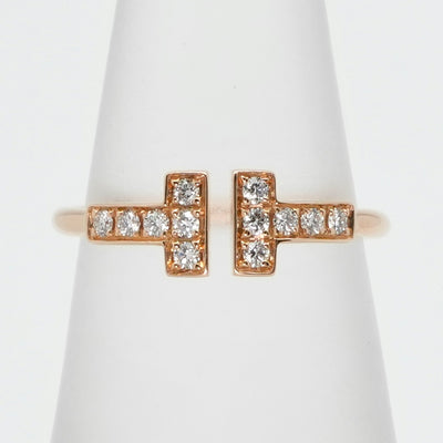 Tiffany & Co. TIFFANY&Co. Diamond Wire Ring T Wire Tiffany & Co. T-ring 750PG pink gold diamond ring pink gold