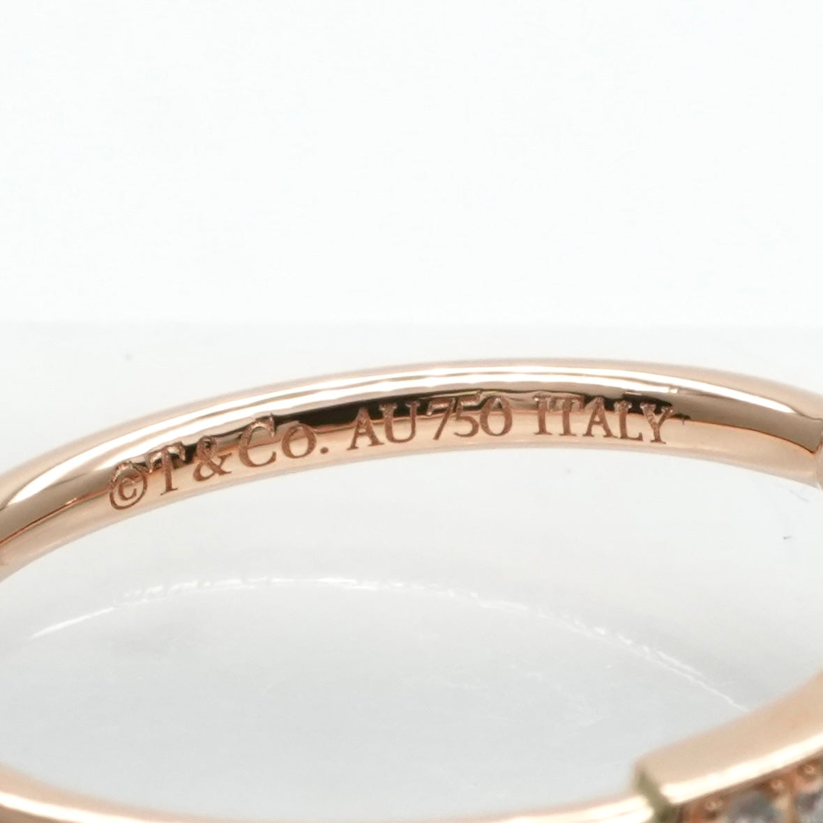 Tiffany & Co. TIFFANY&Co. Diamond Wire Ring T Wire Tiffany & Co. T-ring 750PG pink gold diamond ring pink gold
