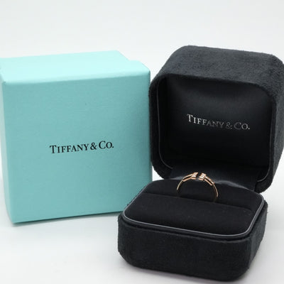 Tiffany & Co. TIFFANY&Co. Diamond Wire Ring T Wire Tiffany & Co. T-ring 750PG pink gold diamond ring pink gold