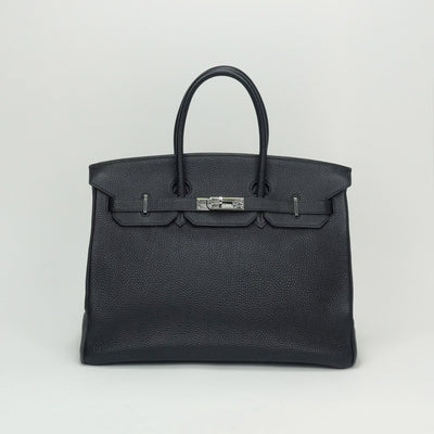 HERMES HERMES Birkin 35 Birkin 35 Bag Tote Bag Togo Navy Navy Silver Metal Fittings Birkin 35Togo Navy