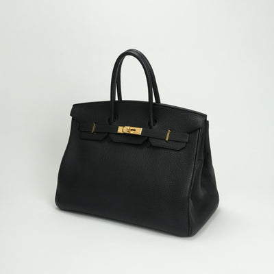 エルメス HERMES バーキン35 バーキン 35 バッグ トートバッグ トゴ ノワール noir ブラック Black 黒 ゴールド金具 ハンドバッグ