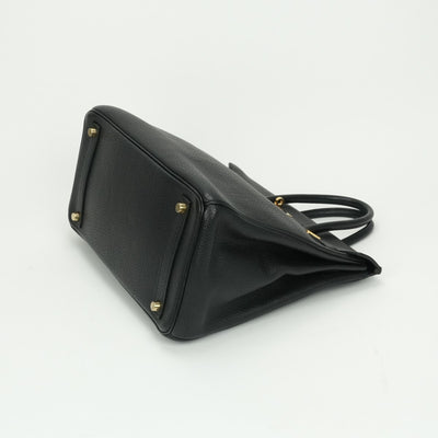 HERMES HERMES Haut a courroies 32 Haut a courroies 32 Bag Tote Bag Fjord Noir Noir Black Black Gold Hardware HERMES OEAUTacroa handbag