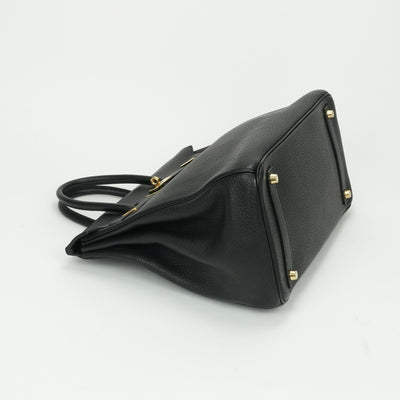 HERMES HERMES Haut a courroies 32 Haut a courroies 32 Bag Tote Bag Fjord Noir Noir Black Black Gold Hardware HERMES OEAUTacroa handbag