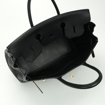 HERMES HERMES Haut a courroies 32 Haut a courroies 32 Bag Tote Bag Fjord Noir Noir Black Black Gold Hardware HERMES OEAUTacroa handbag