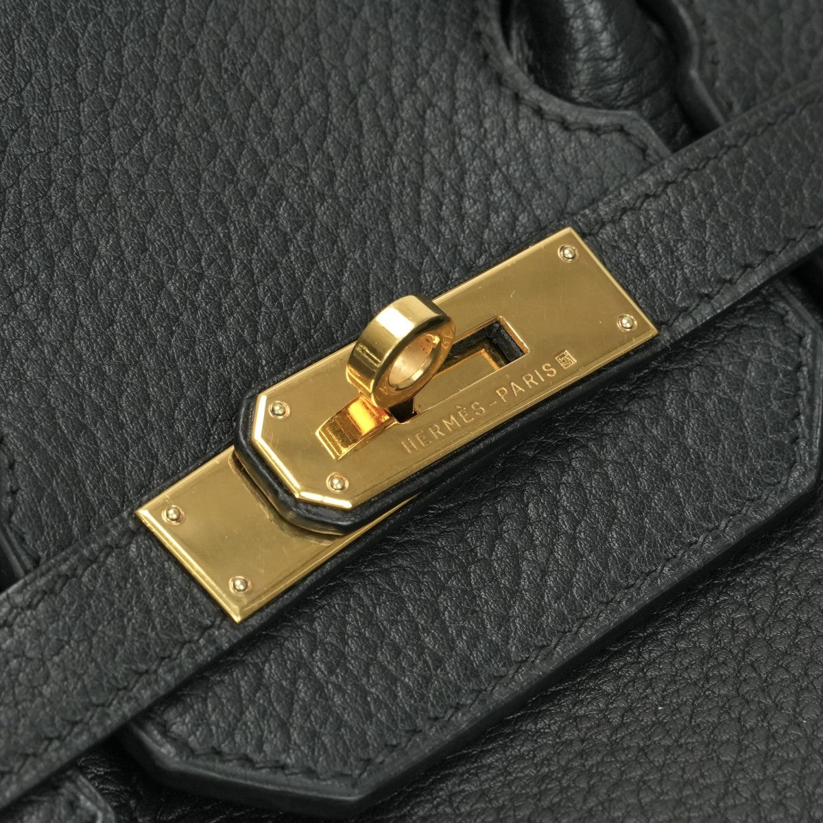 HERMES HERMES Haut a courroies 32 Haut a courroies 32 Bag Tote Bag Fjord Noir Noir Black Black Gold Hardware HERMES OEAUTacroa handbag
