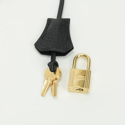 HERMES HERMES Haut a courroies 32 Haut a courroies 32 Bag Tote Bag Fjord Noir Noir Black Black Gold Hardware HERMES OEAUTacroa handbag