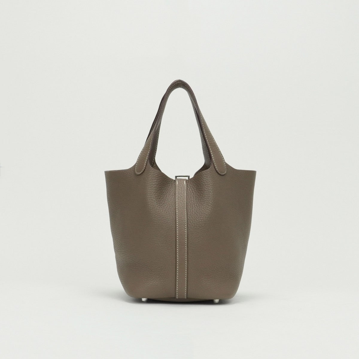 HERMES HERMES Picotin lock PM Picotin lock PM Picotin lock 18 Bag Tote Bag Torillon Clemence Etoupe Greige Grey Silver Hardware