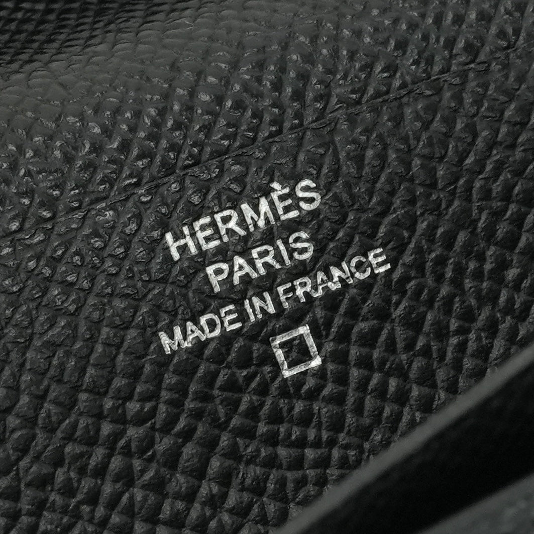 エルメス HERMES ベアンスフレタッチ ベアン スフレ タッチ 財布 長財布 ロングウォレット エプソン クロコダイル ノワール noir ブラック black 黒 シルバー金具 ヴォーエプソン アリゲーター