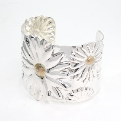 Tiffany & Co. TIFFANY&Co. Bracelet Bangle Cuff 925 Silver Flower Rare