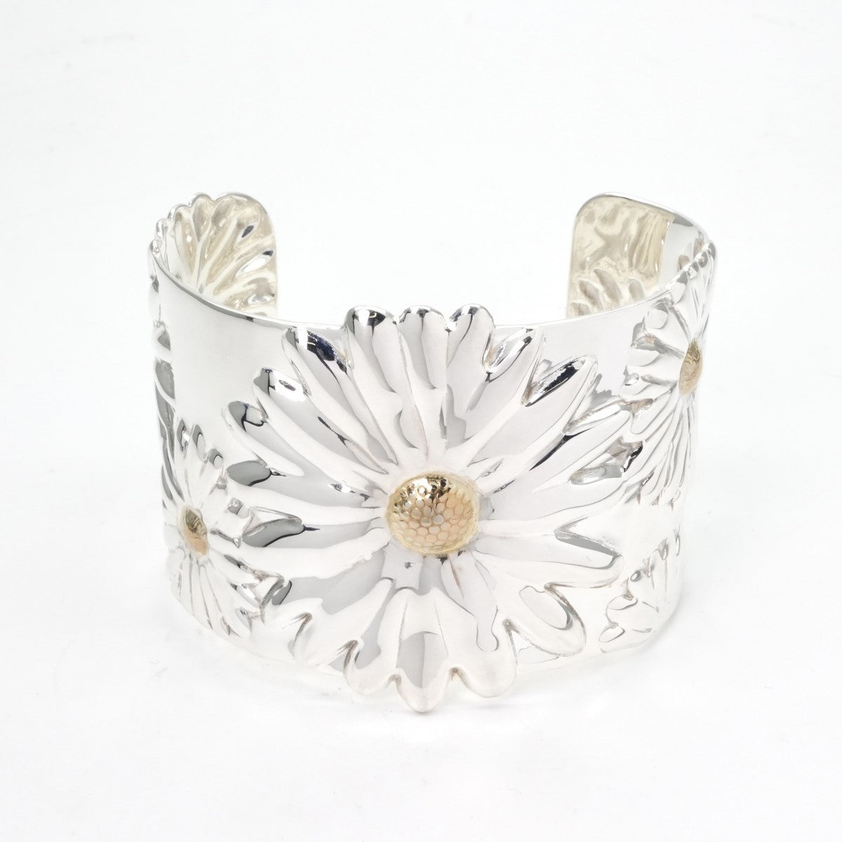 Tiffany & Co. TIFFANY&Co. Bracelet Bangle Cuff 925 Silver Flower Rare