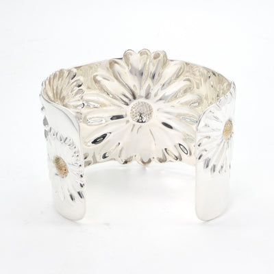 Tiffany & Co. TIFFANY&Co. Bracelet Bangle Cuff 925 Silver Flower Rare