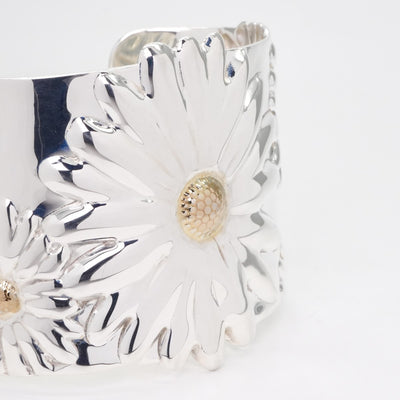 Tiffany & Co. TIFFANY&Co. Bracelet Bangle Cuff 925 Silver Flower Rare