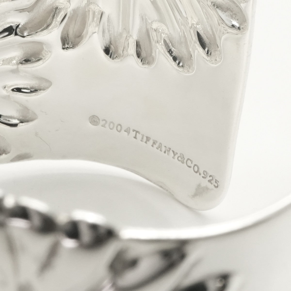 Tiffany & Co. TIFFANY&Co. Bracelet Bangle Cuff 925 Silver Flower Rare