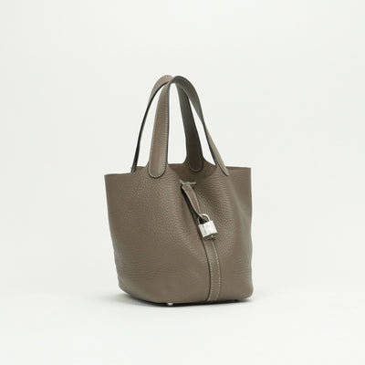 エルメス HERMES ピコタンロックPM ピコタンロック PM ピコタンPM ピコタンロック18 バッグ トートバッグ トリヨンクレマンス エトゥープ Etoupe グレー gray シルバー金具 ピコタン ハンドバッグ トリヨン