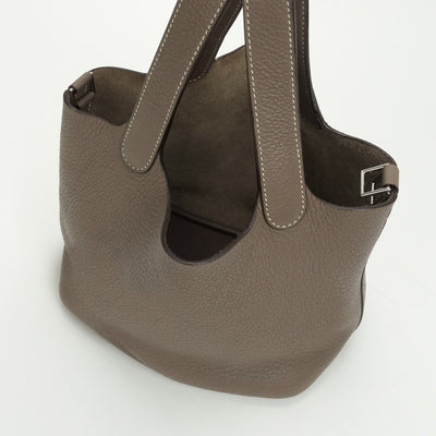 エルメス HERMES ピコタンロックPM ピコタンロック PM ピコタンPM ピコタンロック18 バッグ トートバッグ トリヨンクレマンス エトゥープ Etoupe グレー gray シルバー金具 ピコタン ハンドバッグ トリヨン