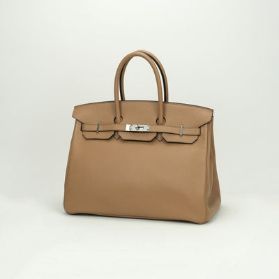 HERMES HERMES Birkin 35 Birkin 35 Bag Tote Bag Togo Chai Beige Silver Hardware