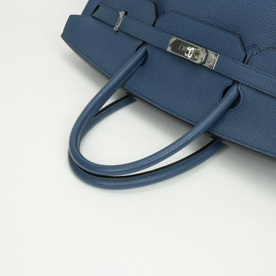 HERMES HERMES Birkin 40 Birkin 40 Bag Tote Bag Togo Blue Agate Blue Agate Blue Blue Silver Metal Fittings Handbag
