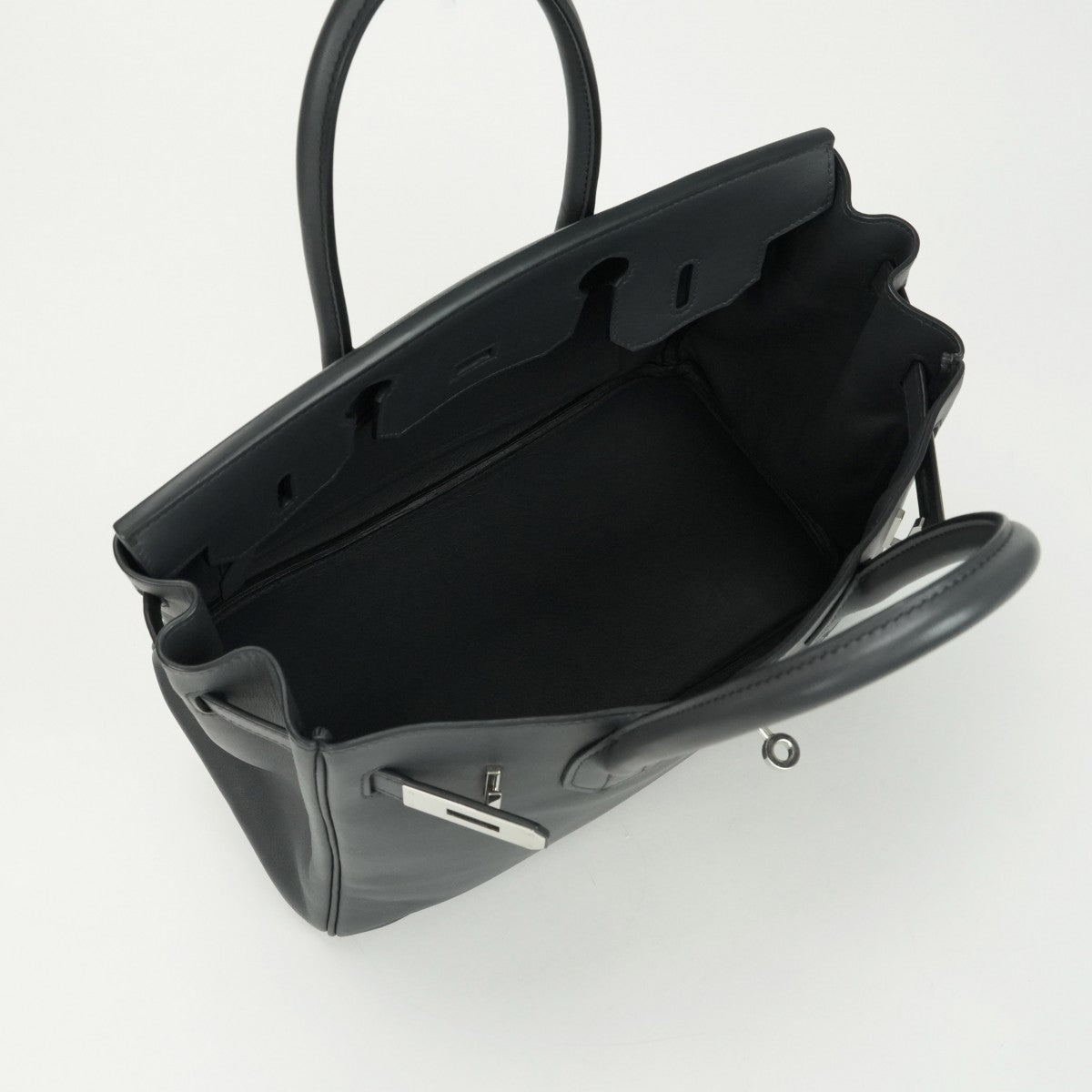 HERMES HERMES Birkin 30 Birkin 30 Bag Tote Bag Swift GRAFFGraphite Gray Silver Metal Handbag Vo Swift