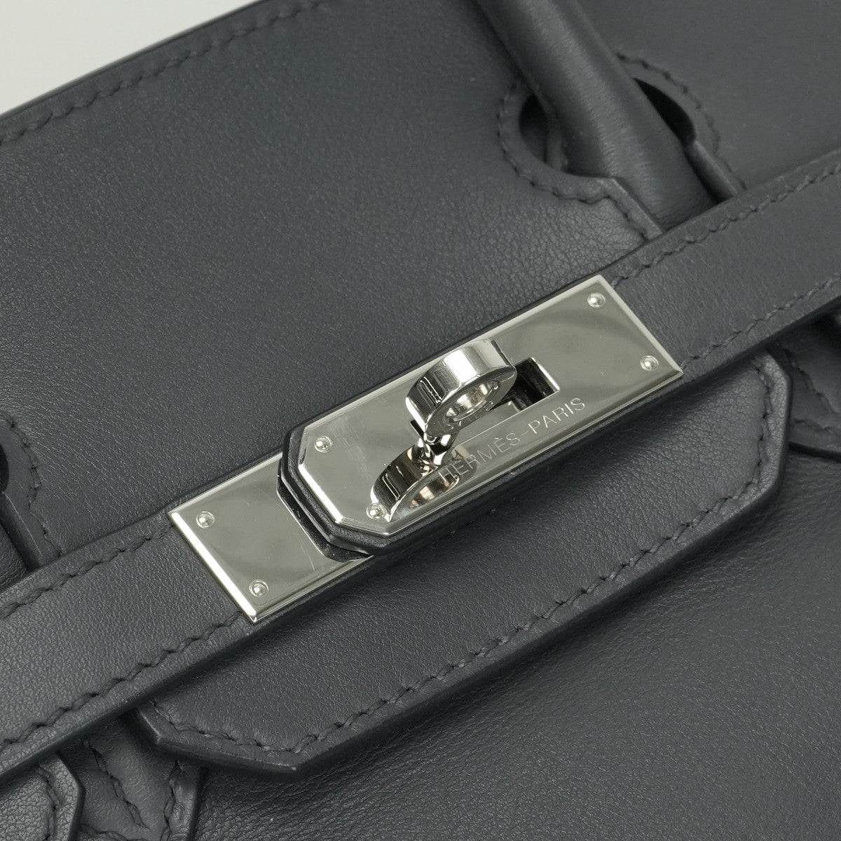 HERMES HERMES Birkin 30 Birkin 30 Bag Tote Bag Swift GRAFFGraphite Gray Silver Metal Handbag Vo Swift