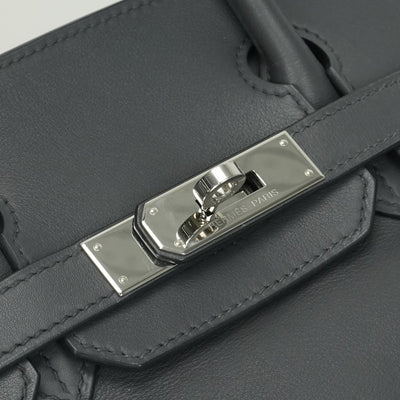 HERMES HERMES Birkin 30 Birkin 30 Bag Tote Bag Swift GRAFFGraphite Gray Silver Metal Handbag Vo Swift