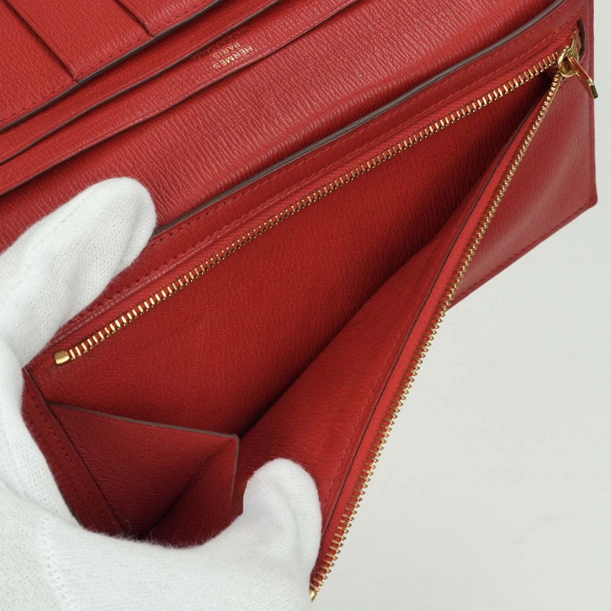 エルメス HERMES ベアンスフレ ベアン スフレ 財布 長財布 ロングウォレット アリゲーター クロコダイル ブレイズ Blaze レッド red 赤 ゴールド金具 エキゾチック