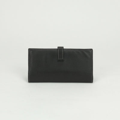 エルメス HERMES ベアンクラシック ベアン クラシック 財布 長財布 ロングウォレット エプソン グラファイト Graphite グレー Gray シルバー金具 ヴォーエプソン