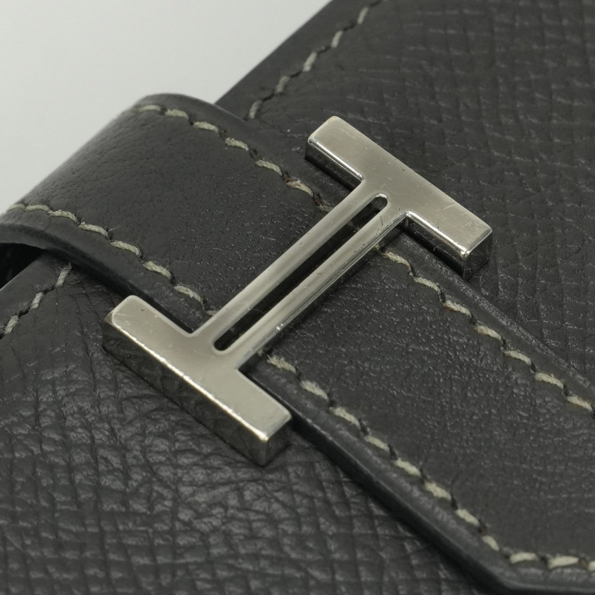 エルメス HERMES ベアンクラシック ベアン クラシック 財布 長財布 ロングウォレット エプソン グラファイト Graphite グレー Gray シルバー金具 ヴォーエプソン
