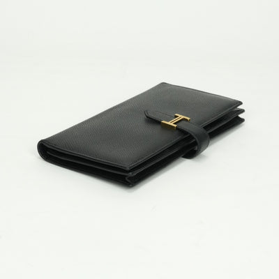 エルメス HERMES ベアンスフレ ベアン スフレ 財布 長財布 ロングウォレット エプソン ノワール noir ブラック black 黒 ゴールド金具 ベアンスフレ　エプソン　エルメス
