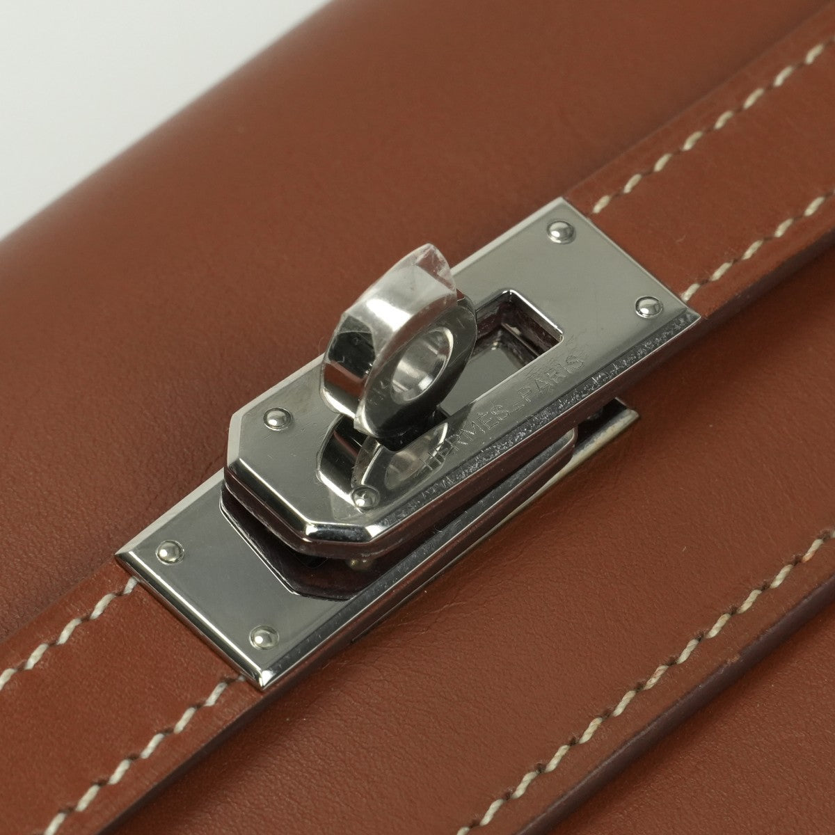 エルメス HERMES ケリーウォレット ケリーウォレットロング 財布 長財布 ロングウォレット ボックスカーフ ゴールド Gold ブラウン Brown 茶 シルバー金具